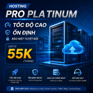 HOSTING PRO PLATINUM – TỐC ĐỘ CAO, ỔN ĐỊNH, CHỈ TỪ 55K/THÁNG